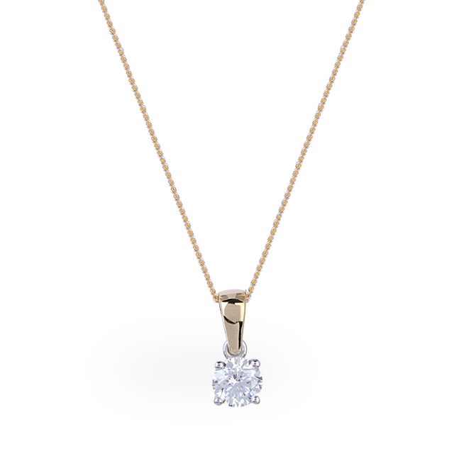 18ct Yellow Gold 0.30ct Diamond Pendant